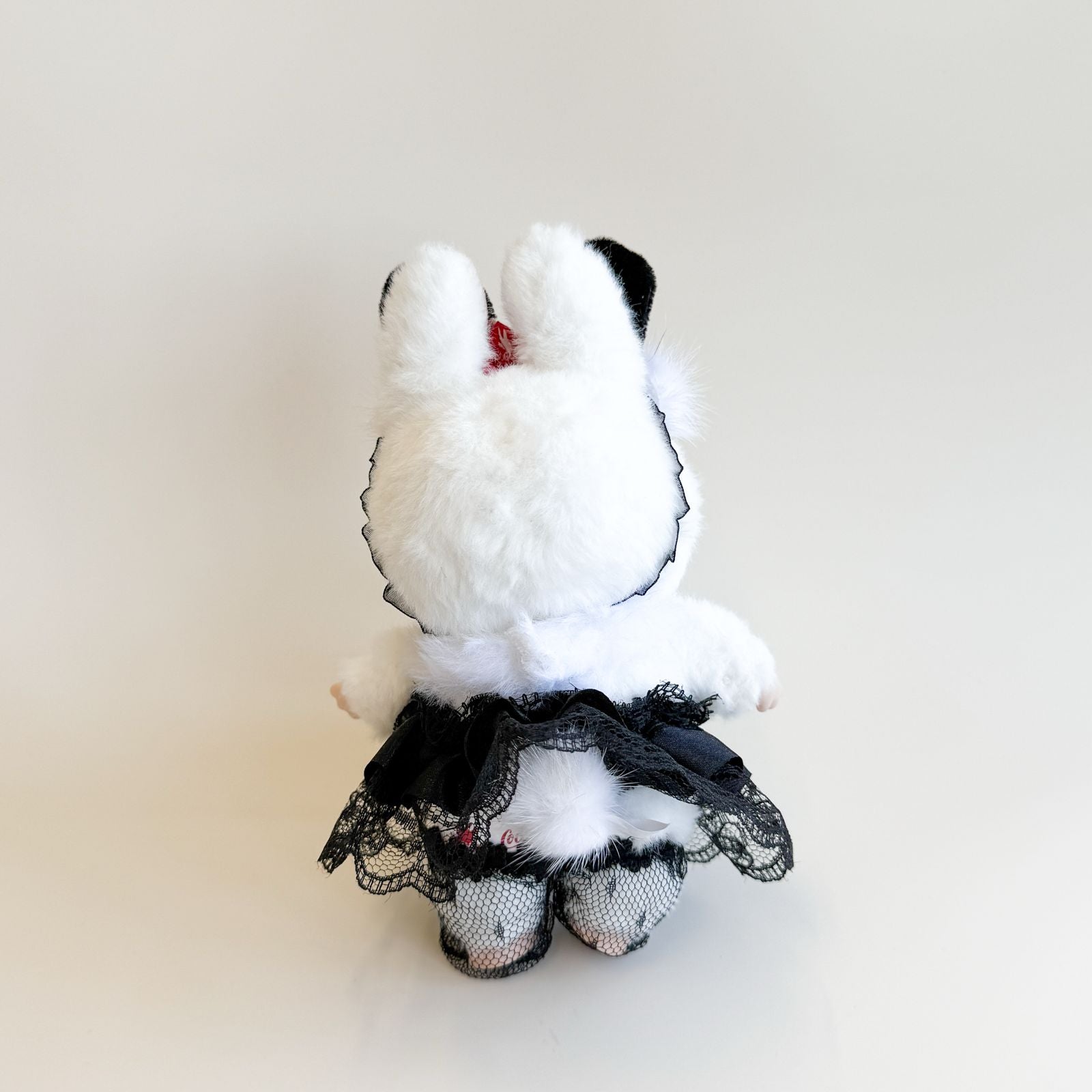 Labubu Black & White Bunny Dress Outfit – Lace Style flat lay product shot – Lizzie & Friends