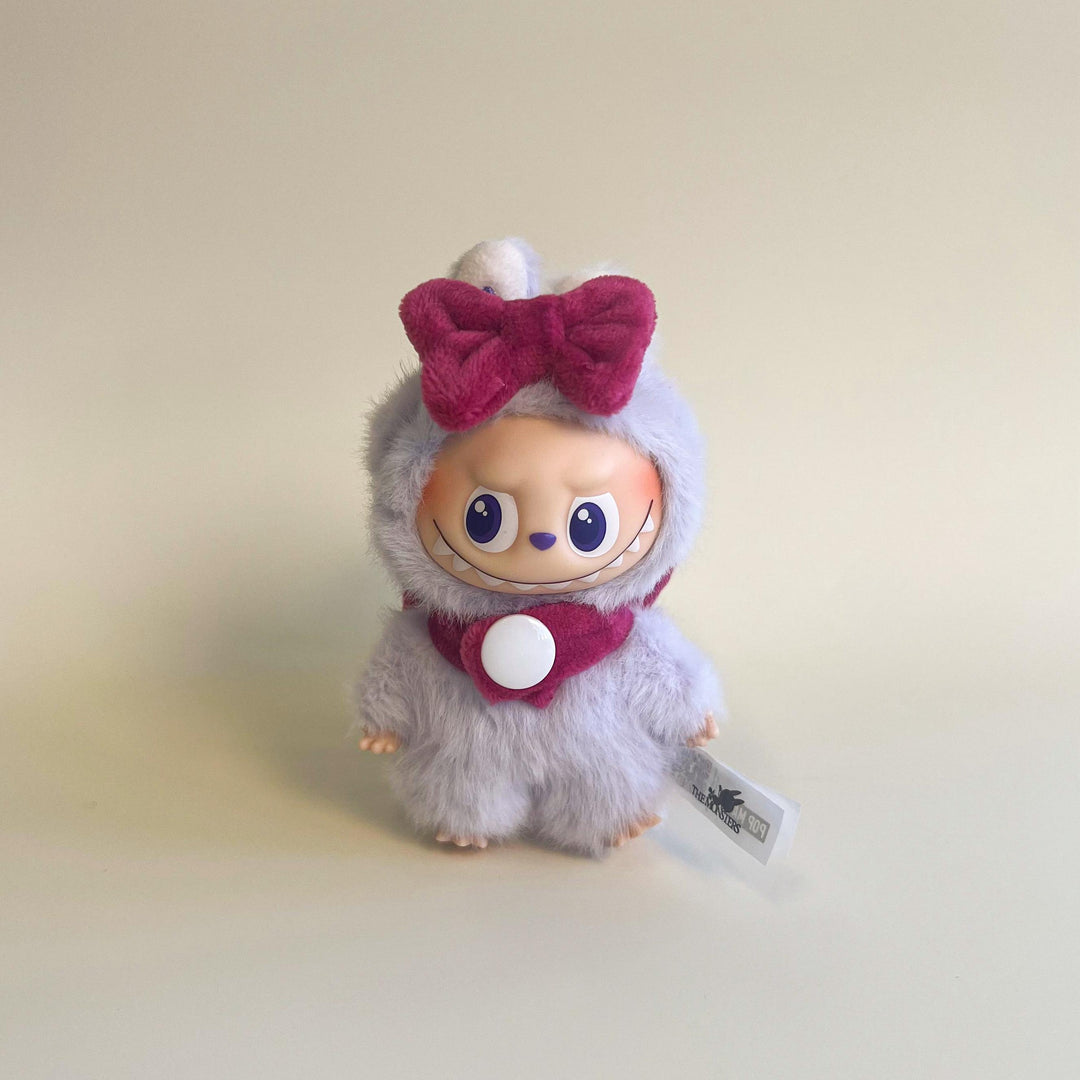 Labubu 4.0 Bow Outfit – Plush Style – Labubu 4.0 V4 handmade outfit accessory Pop Mart plush doll clothes