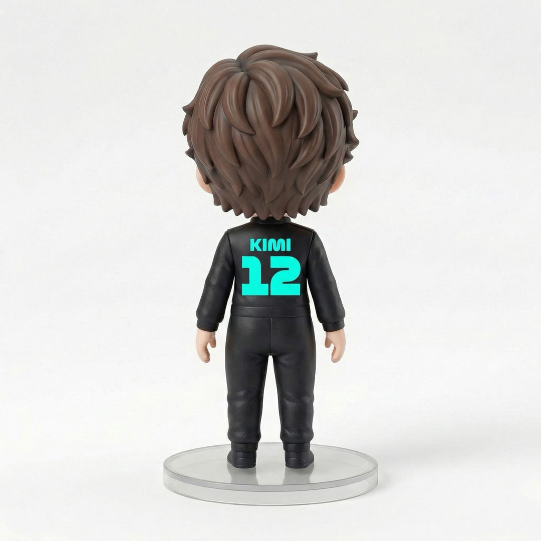 Pro Racing Series "Kimi" Collectible Figure flat lay product shot – Lizzie & Friends