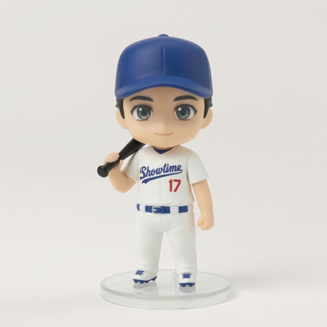 "Showtime" Baseball Action Figure - White (8cm/3.15in)