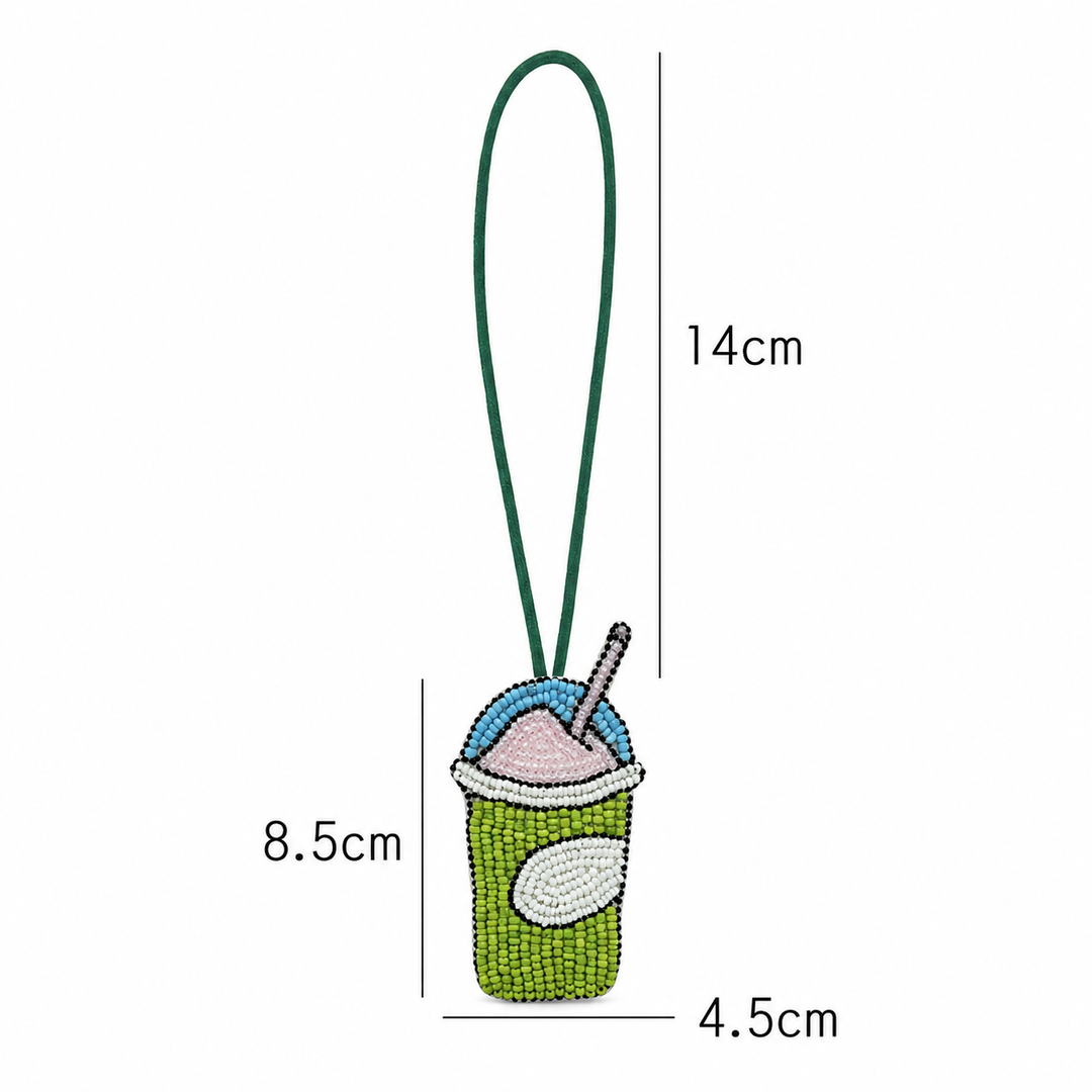 Matcha Iced Drink Bag Charm