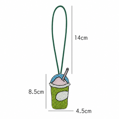 Matcha Iced Drink Bag Charm