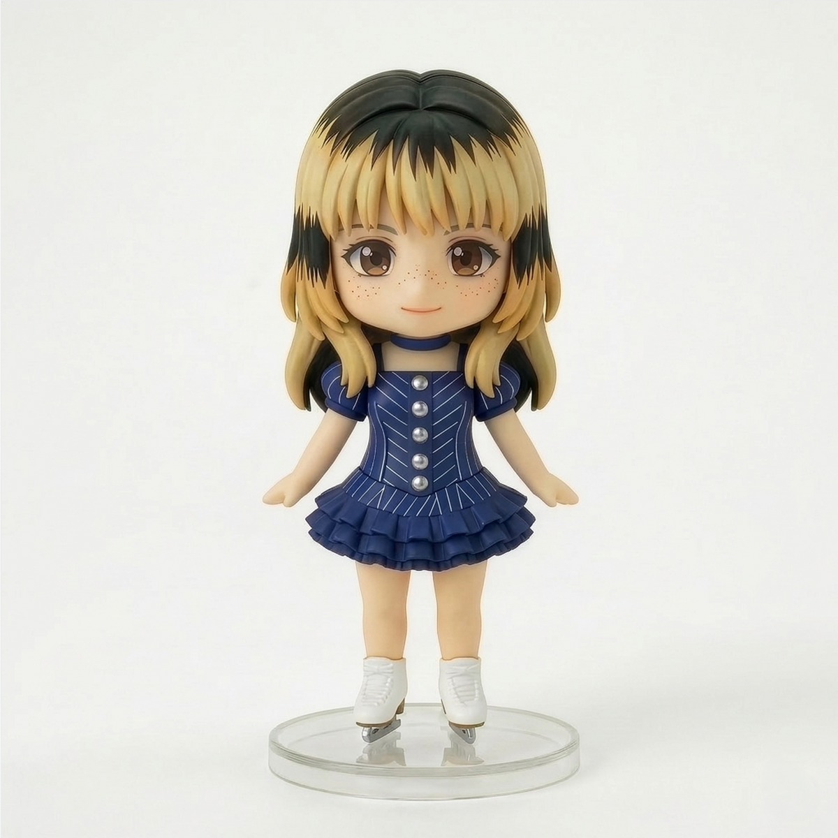 100% Handmade Gold Medal Skater Collectible Figure – Blue Dress Editio ...
