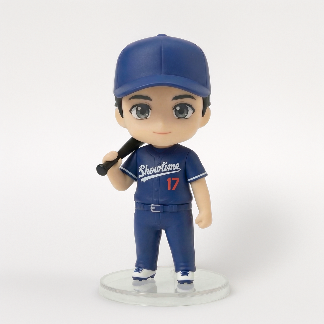 "Showtime" Baseball Action Figure - Blue (8cm)