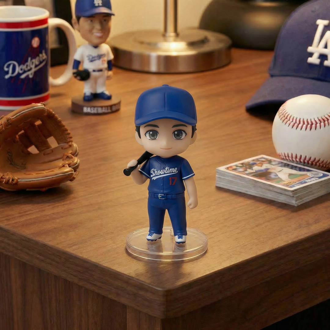 "Showtime" Baseball Action Figure - Blue (8cm)