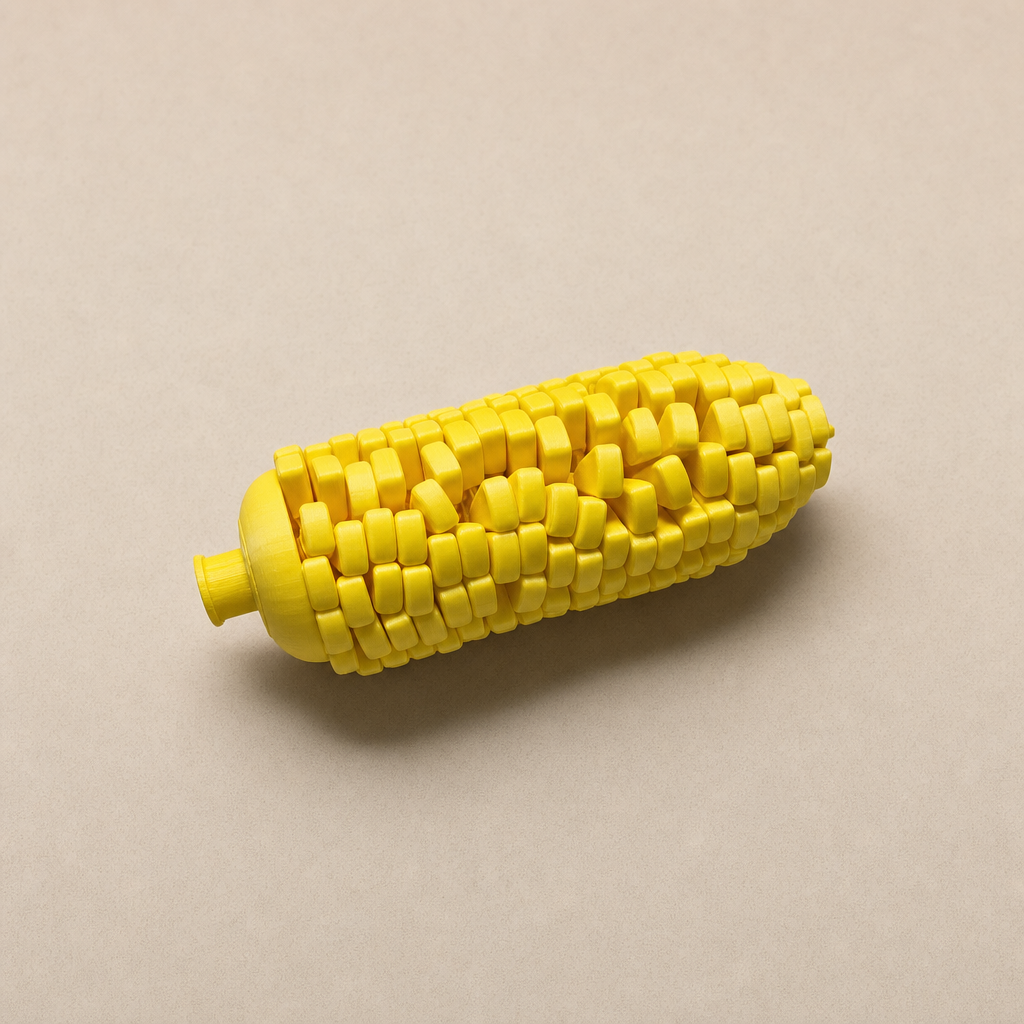 Squishy Corn Cob Fidget – 3D Printed Sensory Toy