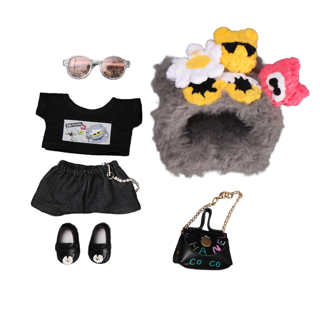 Labubu ZOA Cat Head Streetwear Look Set – G‑Dragon Inspired Collection (6 Items)