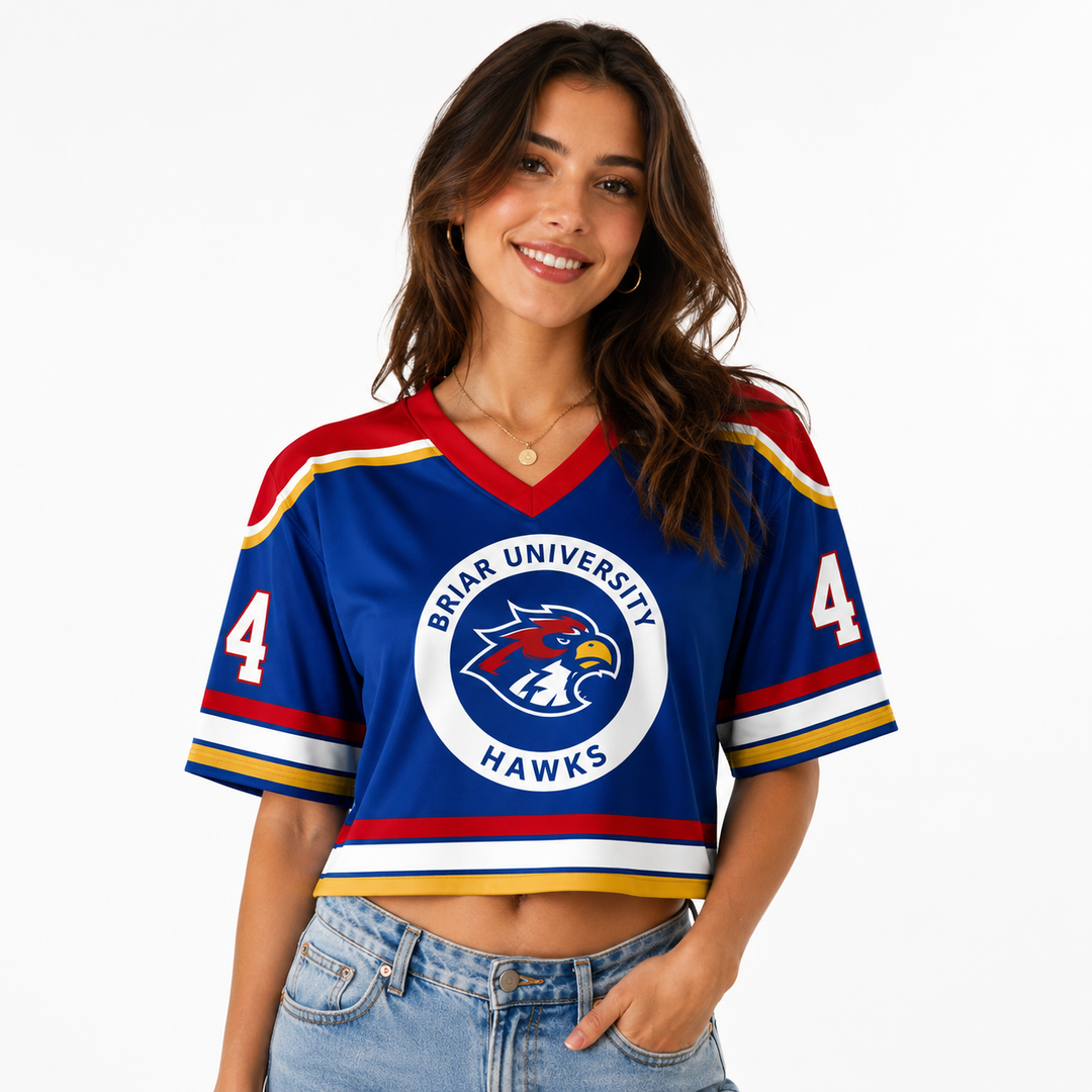 Briar University Hawks Graham #44 Cropped Jersey