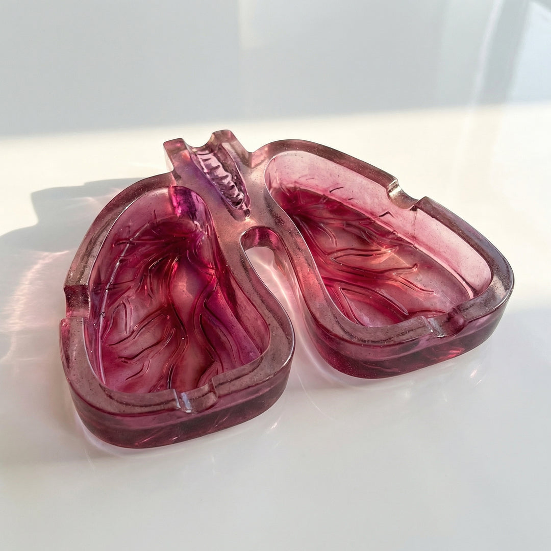 Anatomical "Deep Breath" Lungs Statement Ashtray flat lay product shot – Lizzie & Friends