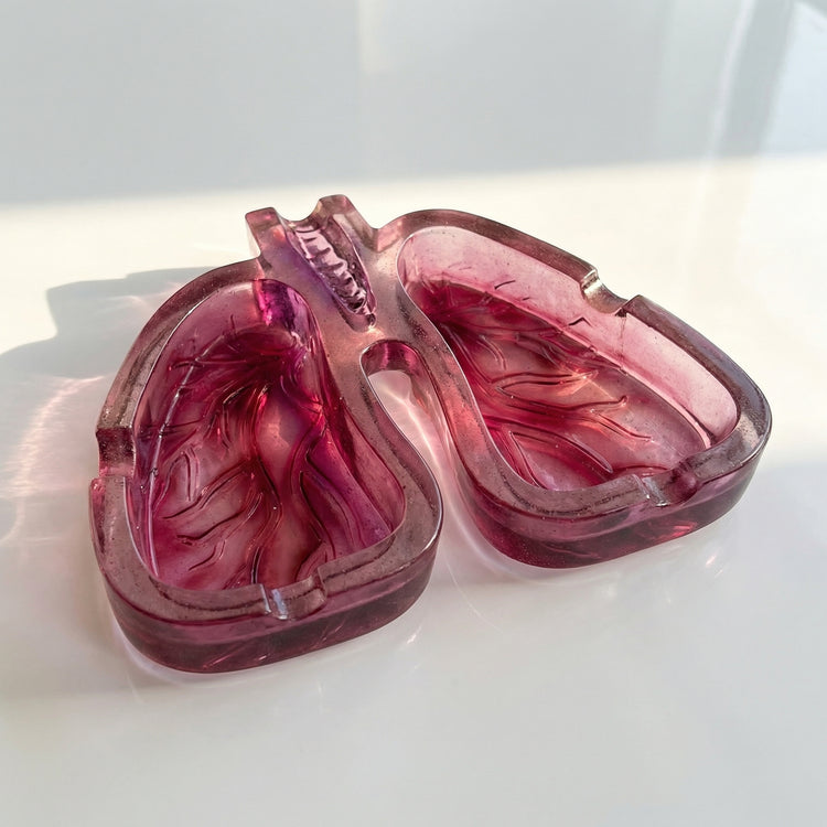 Anatomical "Deep Breath" Lungs Statement Ashtray flat lay product shot – Lizzie & Friends