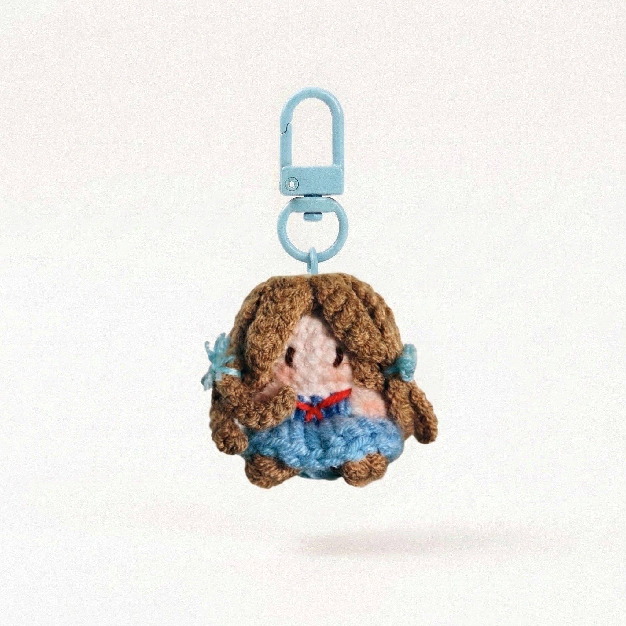 Retro Scout Girl Holly Plush Bag Charm (Mini) – handmade crochet plush bag charm kawaii collectible gift