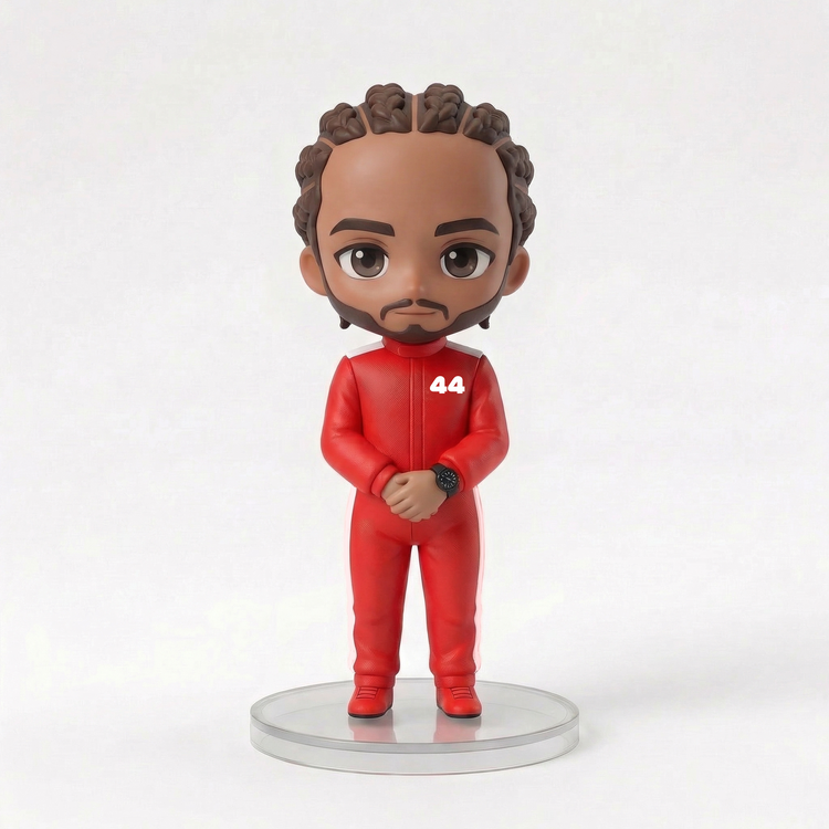 Lewis Hamilton Pro Racing Series "Lewis" Collectible Figure – handmade collectible figure chibi-style fan merch gift display