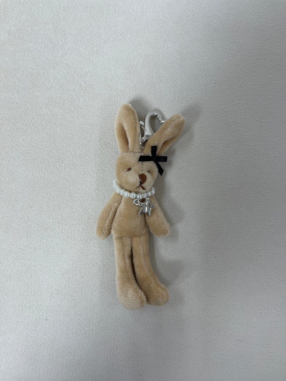 Elegant Pearls Long Bunny Bag Charm