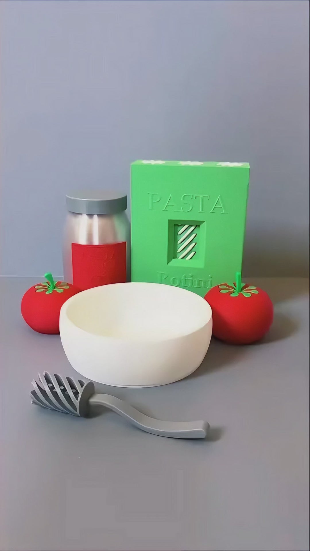 Squishy Noodles Pasta Fidget Bowl Set – 3D Printed Sensory Toy