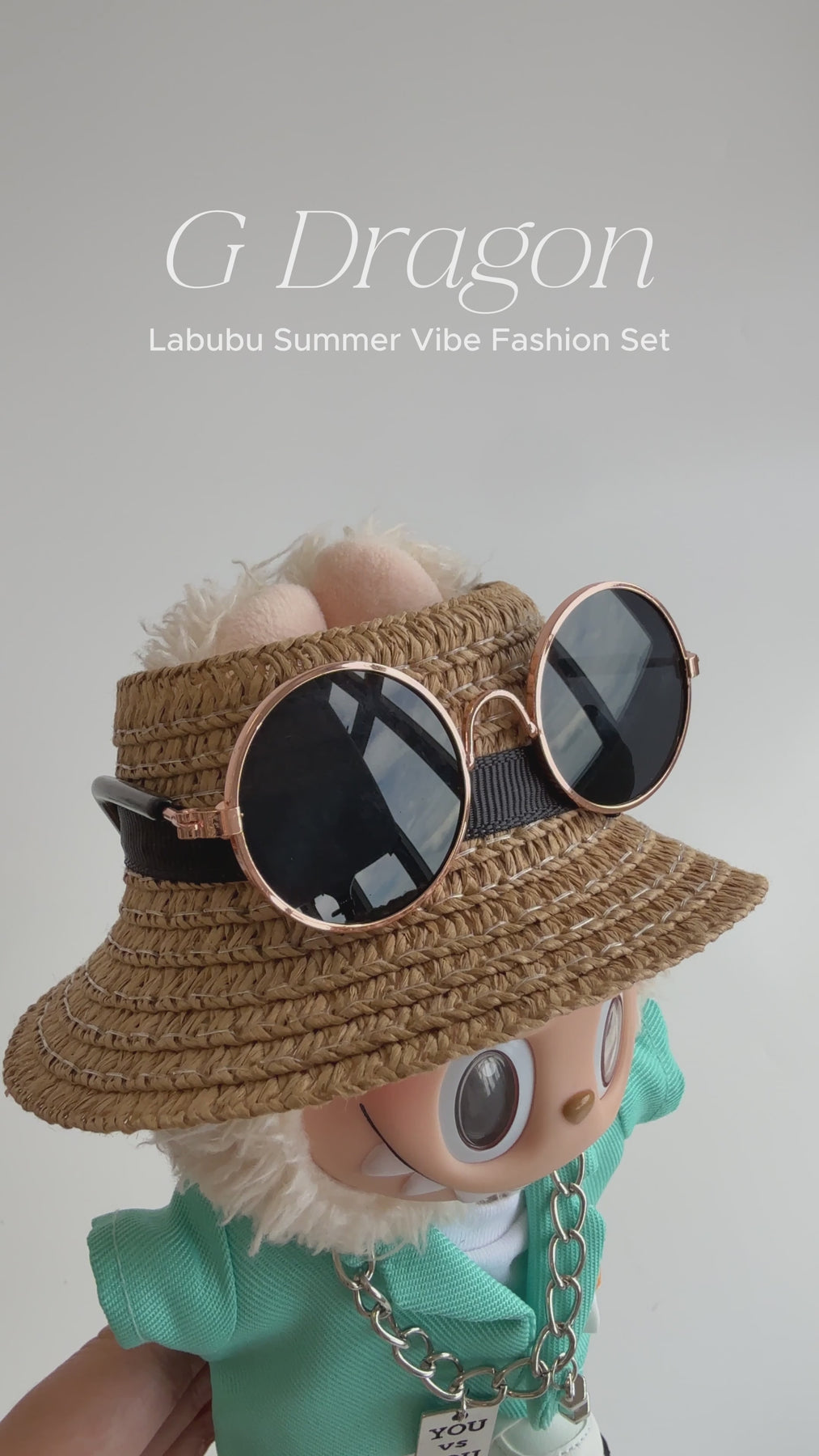 Labubu Light Blue Gentleman Fashion Set - G-Dragon Inspired