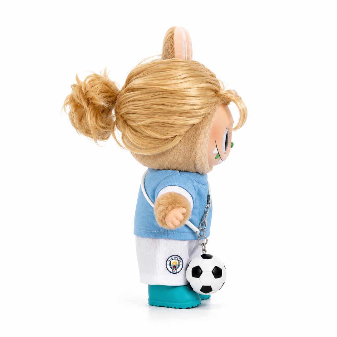 Labubu Manchester City Football Outfit Set – Complete with Authentic Blue Prelude Figure